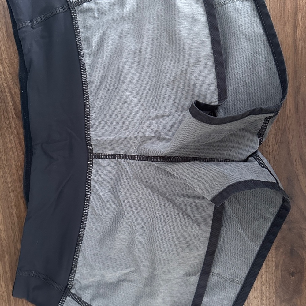 lululemon athletica Black and Gray Athletic Shorts